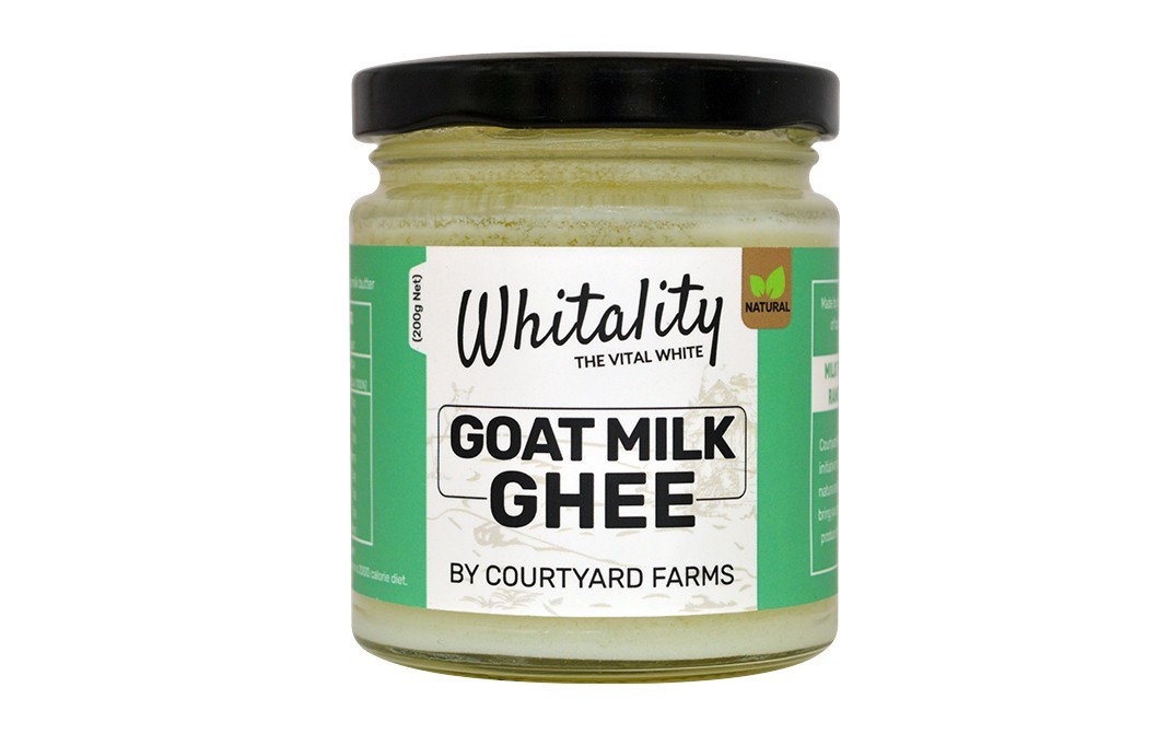 Courtyard Farms Whitality Goat Milk Ghee    Glass Jar  200 grams